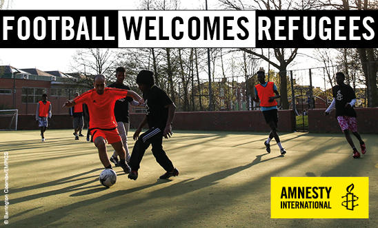Football welcomes refugees Football welcomes refugees